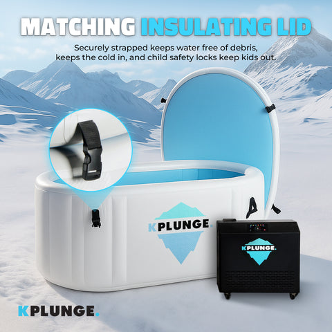 Anzzi Kodiak 1-Person Inflatable Cold Plunge Ice Bath Tub/Hot Tub with ...