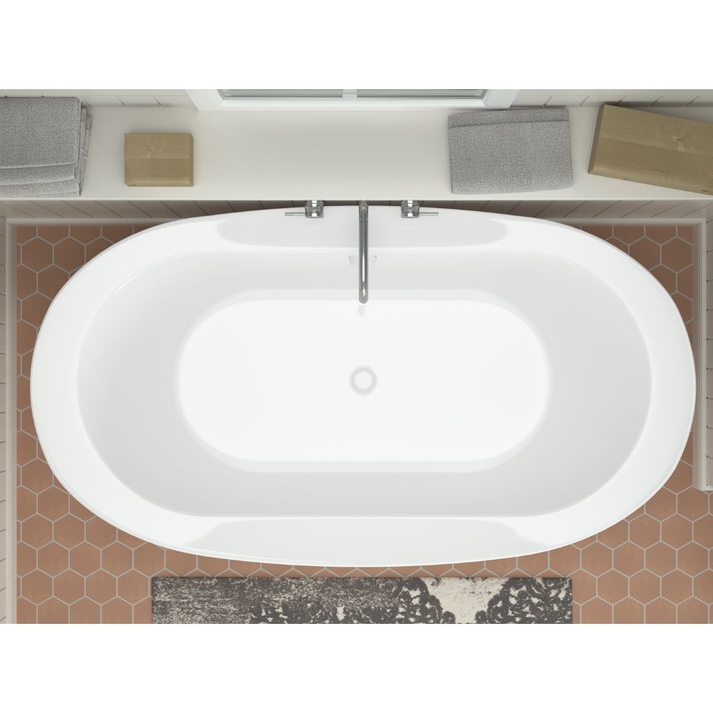 Atlantis Whirlpools Allure 36 x 66 Freestanding Soaking Tub with Center Drain 3666AS