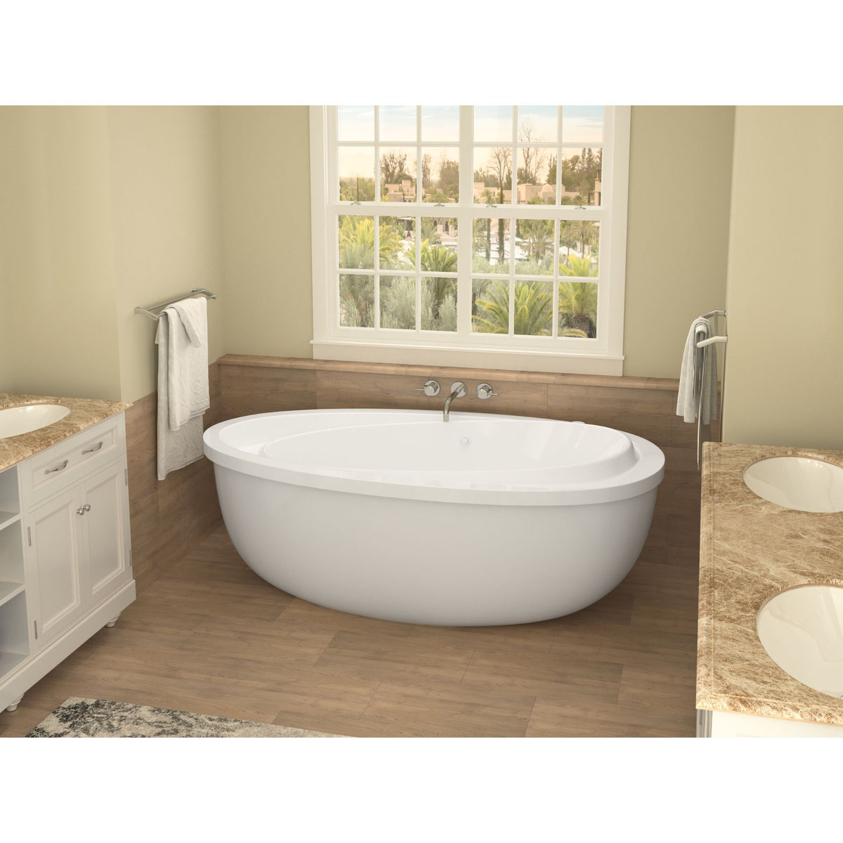 Atlantis Whirlpools Breeze 38 x 71 Oval Freestanding Bathtub 3871B