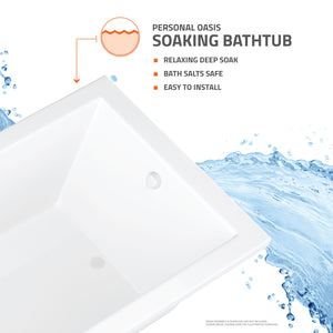 Atlantis Whirlpools Cascade 60 x 60 Corner Soaking Bathtub 6060CS