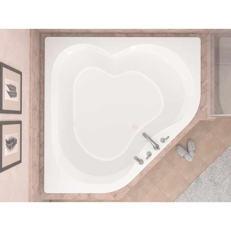 Atlantis Whirlpools Cascade 60 x 60 Corner Soaking Bathtub 6060CS