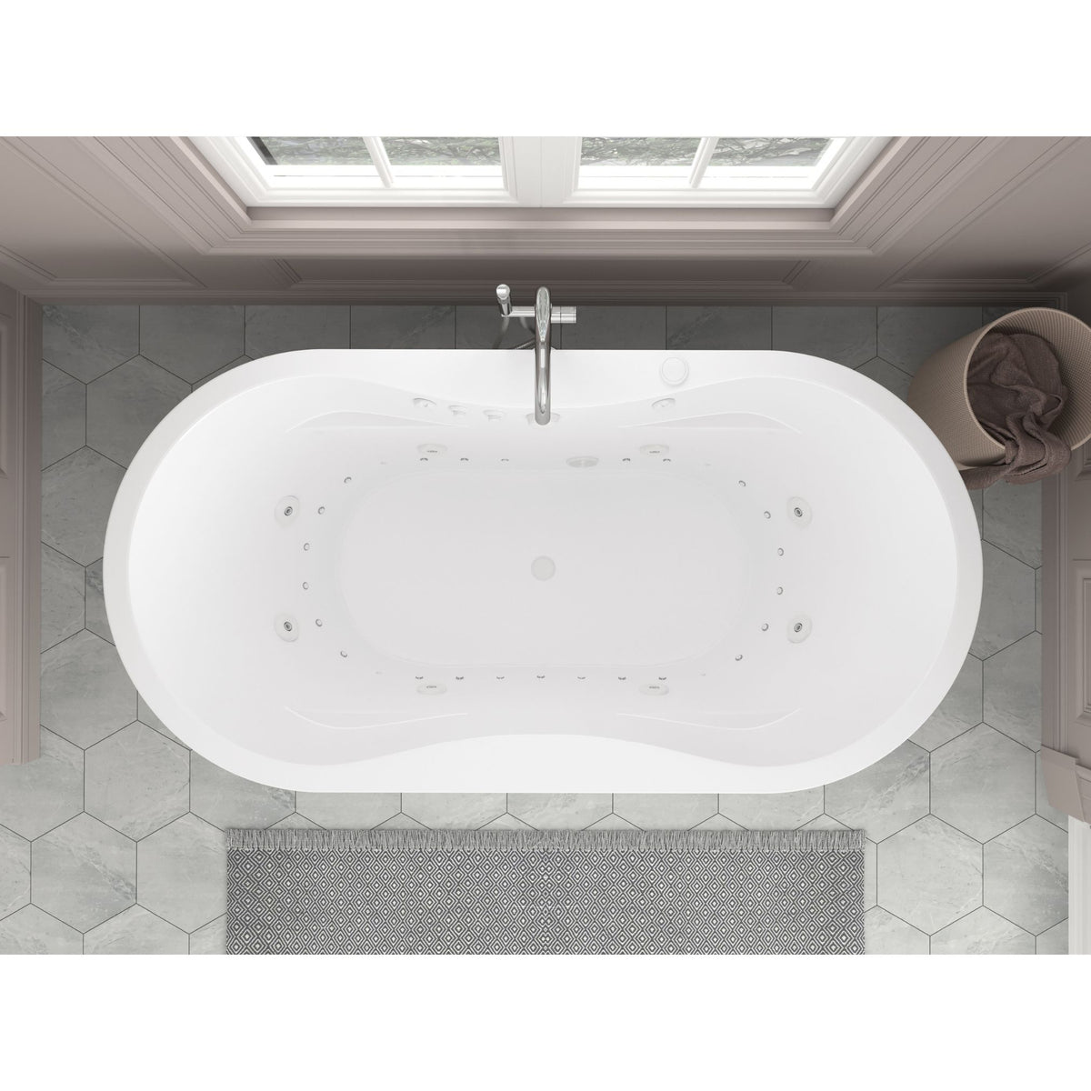 Atlantis Whirlpools Embrace 34 x 71 Oval Freestanding Bathtub 3471A