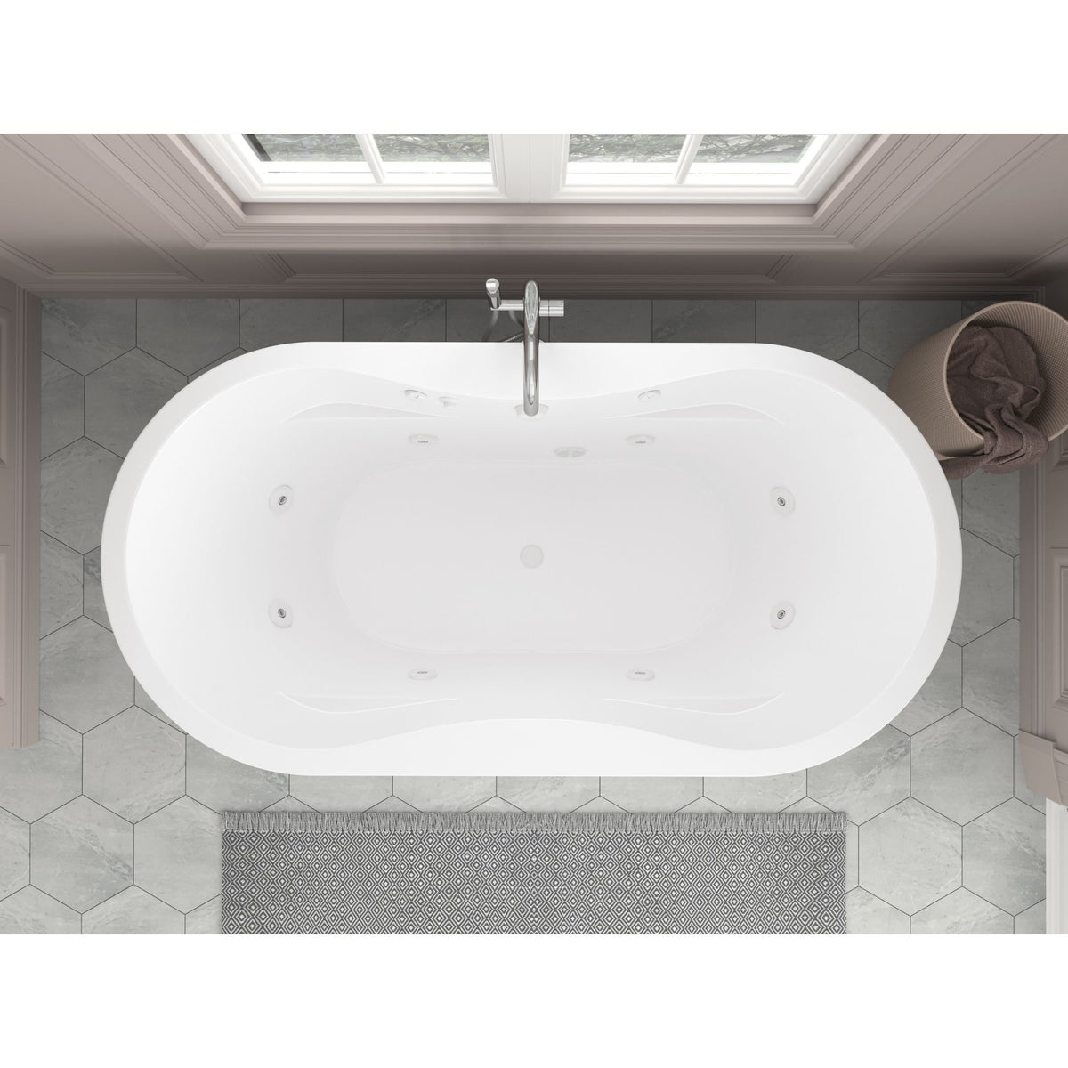 Atlantis Whirlpools Embrace 34 x 71 Oval Freestanding Bathtub 3471A