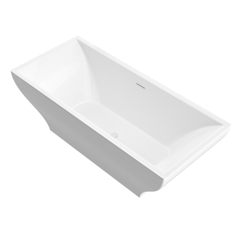 Atlantis Whirlpools Gulf 32 x 71 Freestanding One Piece Soaker Tub with Center Drain 3271G