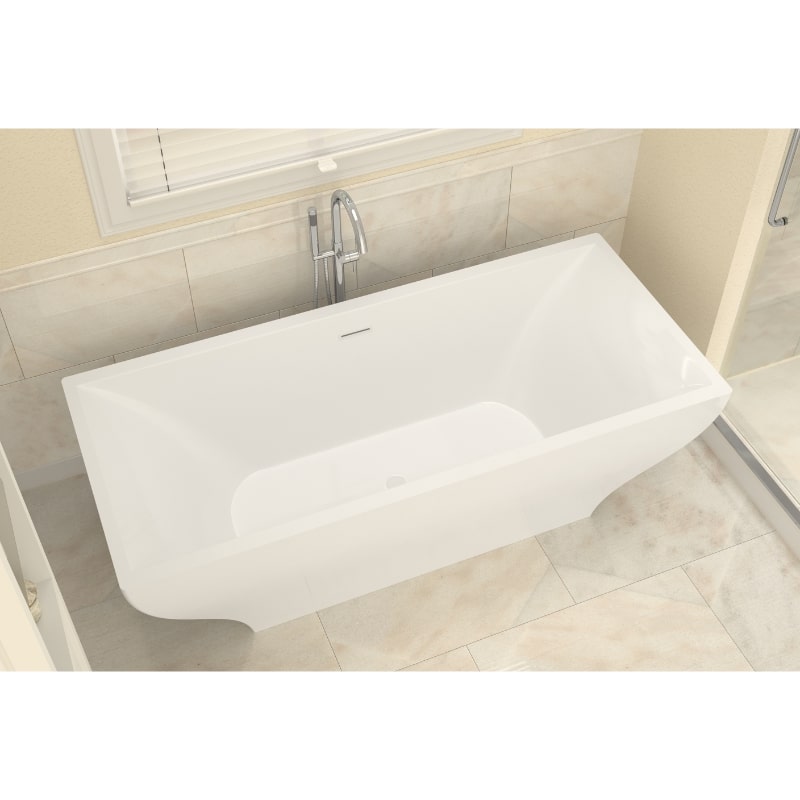 Atlantis Whirlpools Gulf 32 x 71 Freestanding One Piece Soaker Tub with Center Drain 3271G