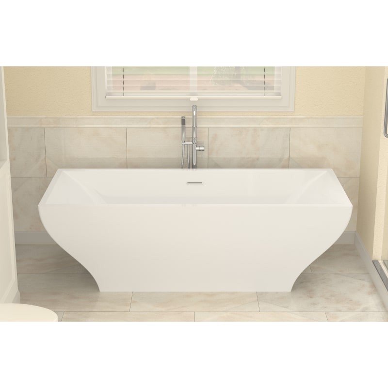 Atlantis Whirlpools Gulf 32 x 71 Freestanding One Piece Soaker Tub with Center Drain 3271G