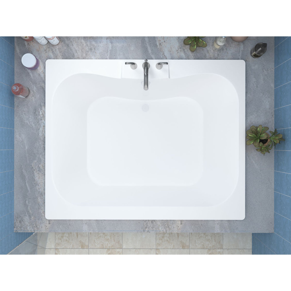 Atlantis Whirlpools Neptune 40 x 60 Rectangular Soaking Bathtub 4060NS