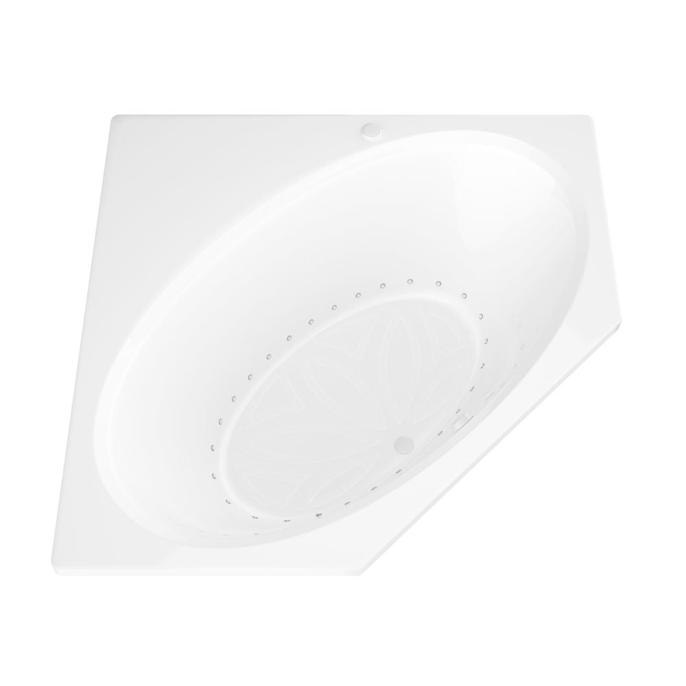 Atlantis Whirlpools Venus 60 x 60 Oval Shaped Interior Corner Jetted Bathtub 6060V