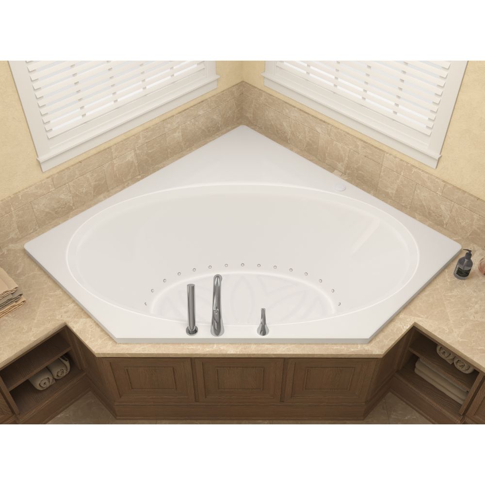 Atlantis Whirlpools Venus 60 x 60 Oval Shaped Interior Corner Jetted Bathtub 6060V