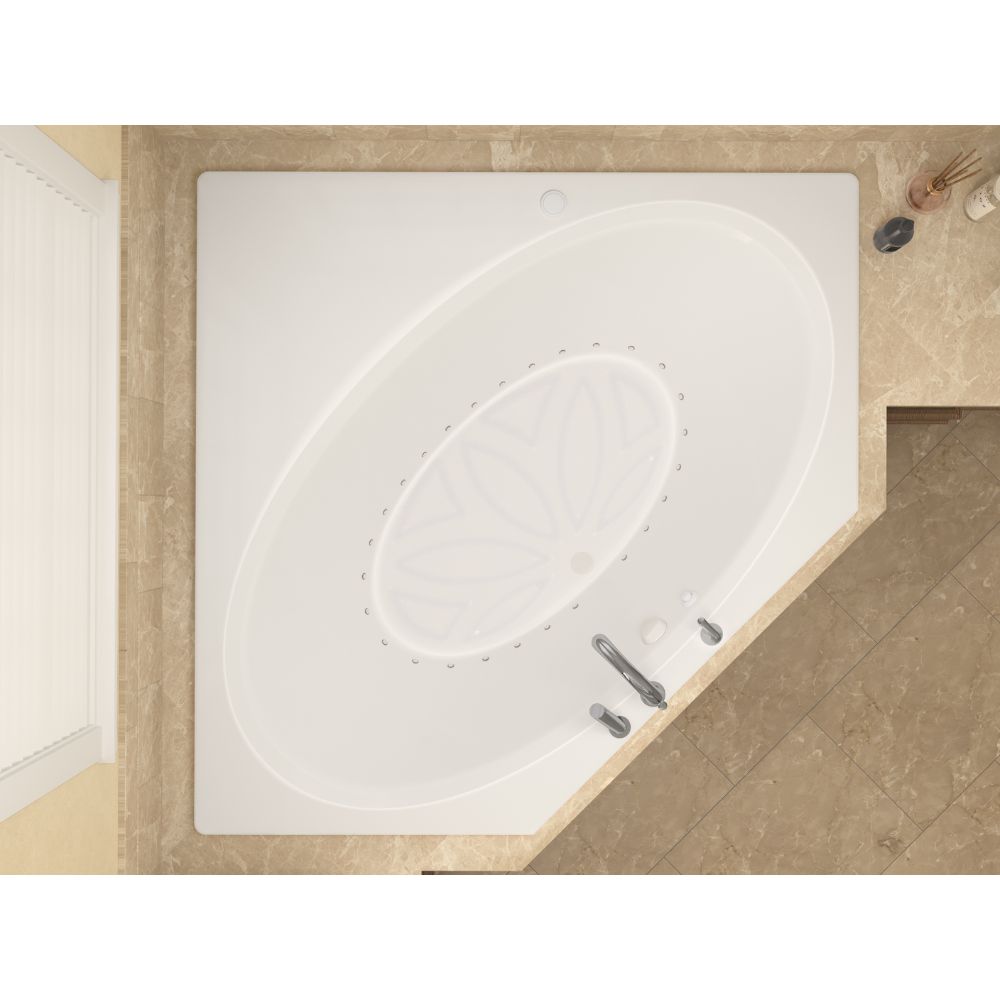 Atlantis Whirlpools Venus 60 x 60 Oval Shaped Interior Corner Jetted Bathtub 6060V