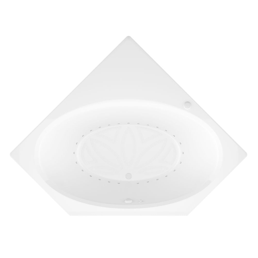 Atlantis Whirlpools Venus 60 x 60 Oval Shaped Interior Corner Jetted Bathtub 6060V