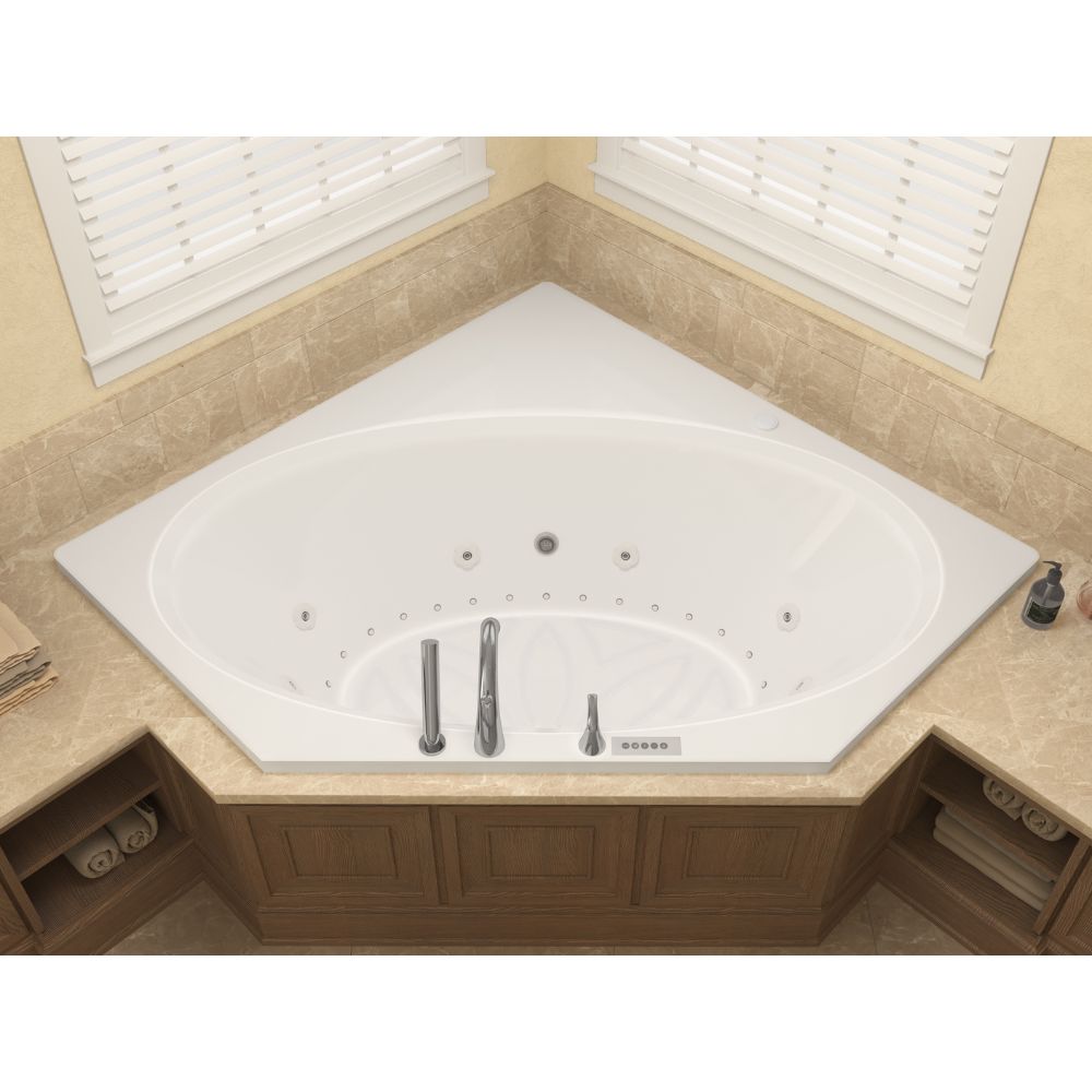 Atlantis Whirlpools Venus 60 x 60 Oval Shaped Interior Corner Jetted Bathtub 6060V