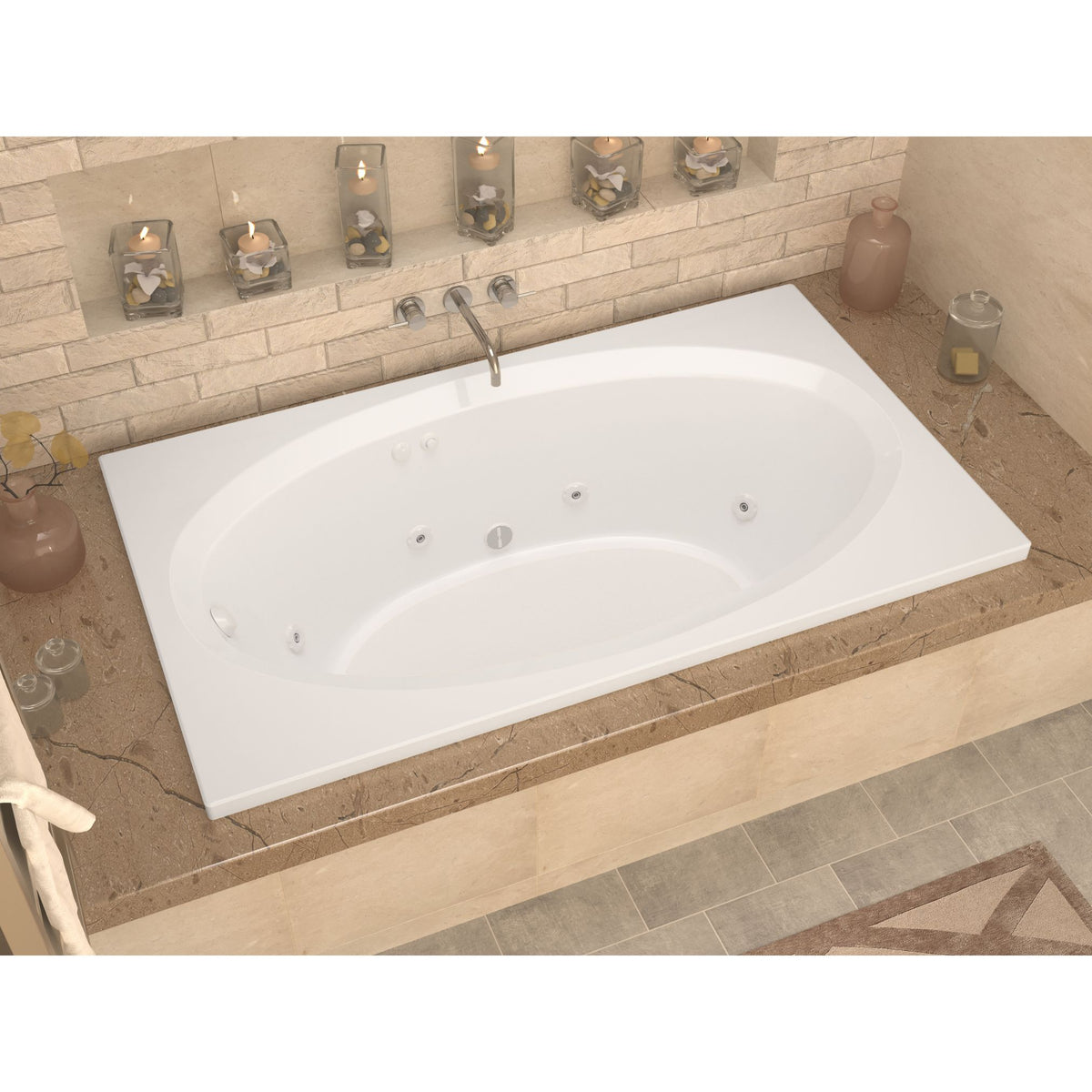 Atlantis Whirlpools Vogue 42 x 72 Rectangular Whirlpool Jetted Bathtub 4272VW