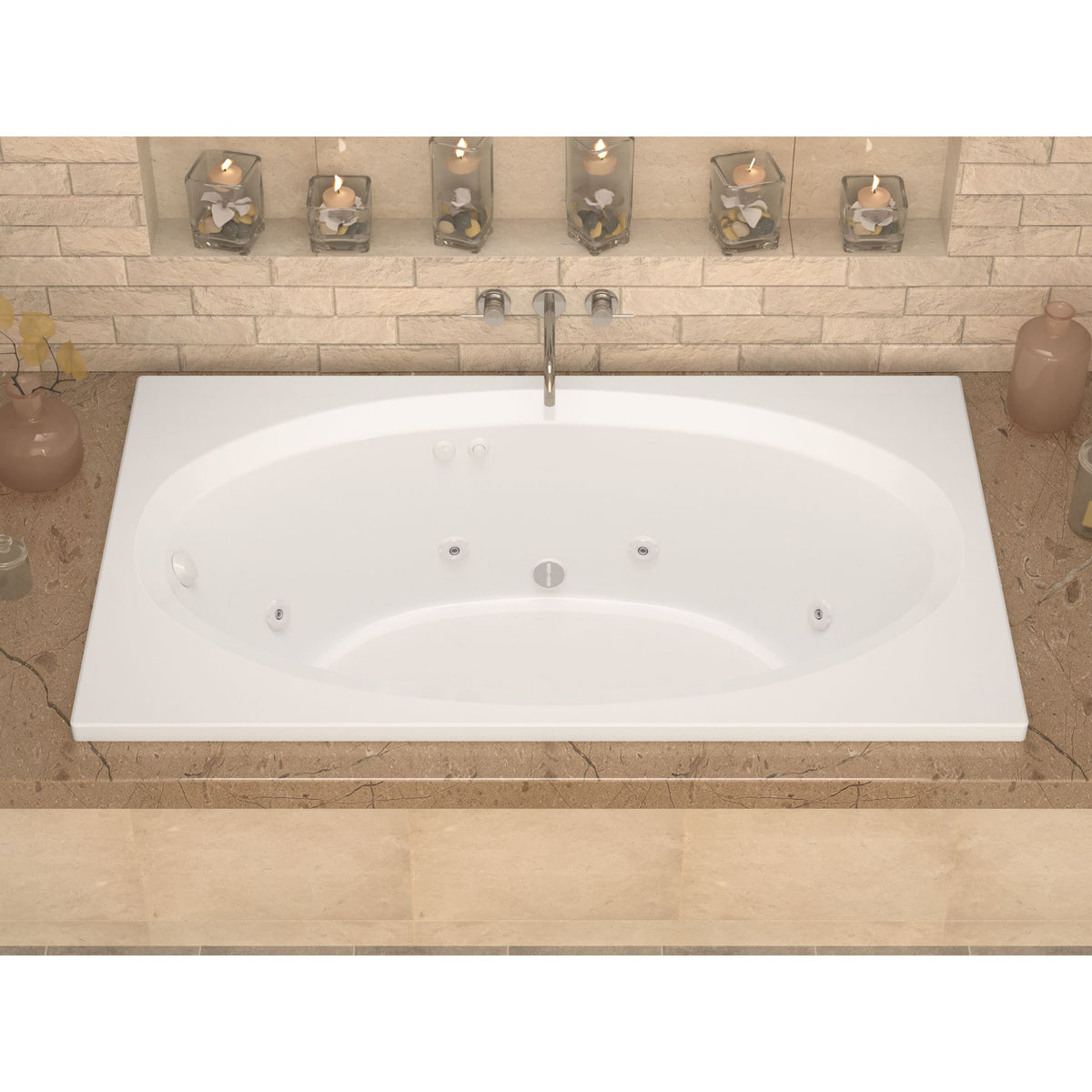 Atlantis Whirlpools Vogue 43 x 84 Rectangular Bathtub 4384V