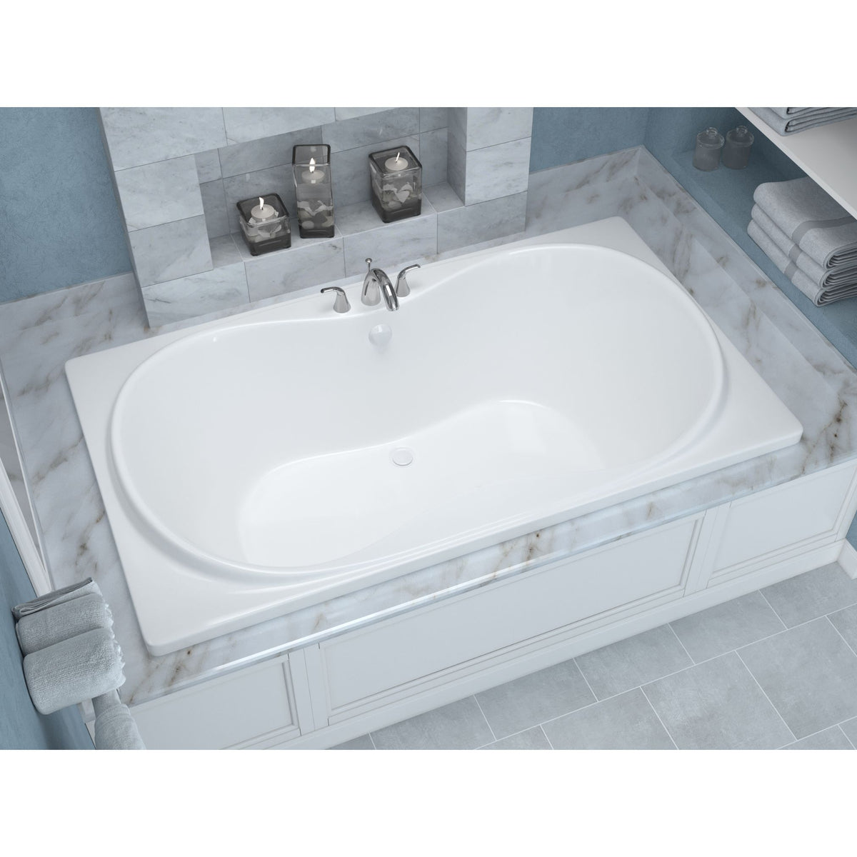 Atlantis Whirlpools Whisper 42 x 72 Rectangular Soaking Bathtub 4272WS