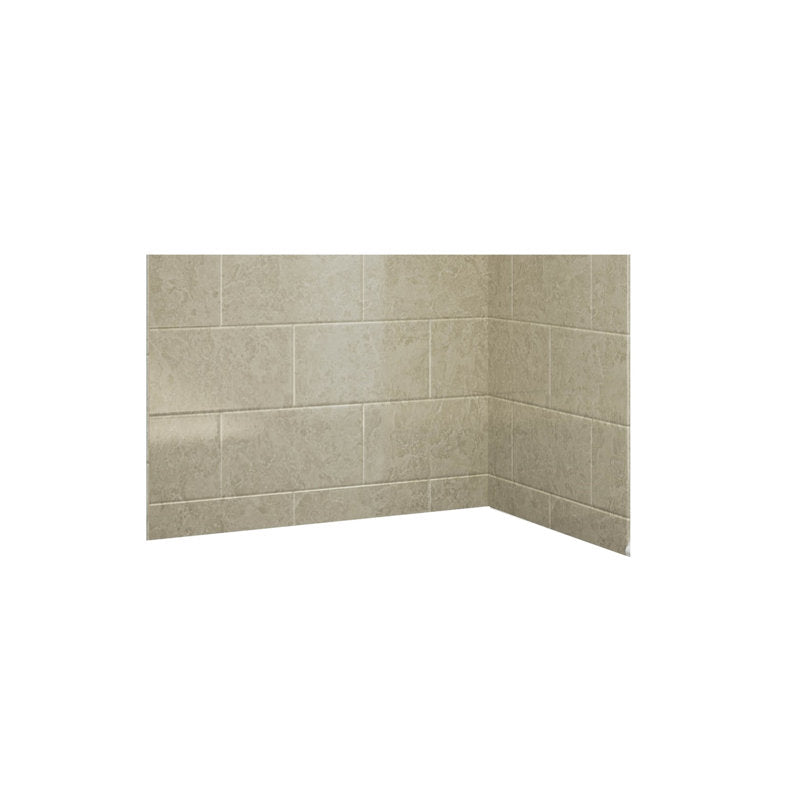 Avora Bath 11x20 Tile SandStone Acrylic Alcove Shower System 60"W x 32"D x 96"H 6032CAV60361120TSSSWS