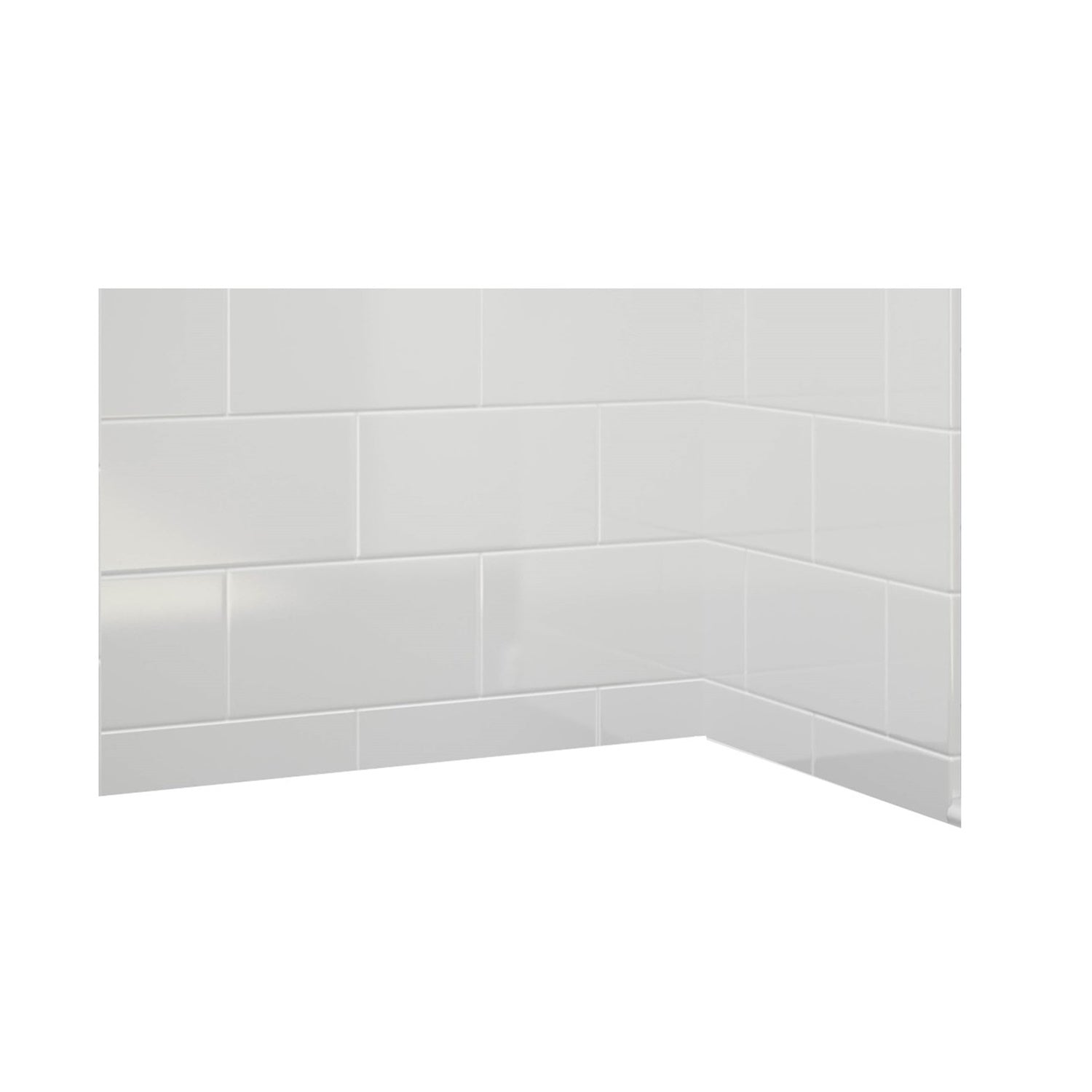Avora Bath 11x20 Tile White Acrylic Alcove Shower System 60"W x 34"D x 96"H 6034RTAV60361120TLSWS