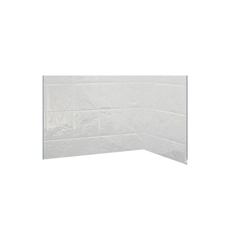 Avora Bath 12x12 Tile White Acrylic Alcove Shower System 60"W x 36"D x 96"H 6036LTAV60361212TLSWS