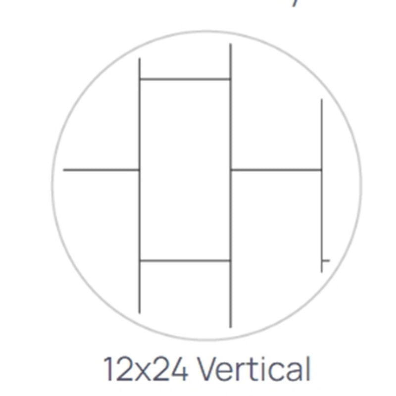 Avora Bath 12x24 Vertical White Acrylic Alcove Shower System with Silver Grout Lines 60"W x 30"D 6030CAV60361224VSWGSW