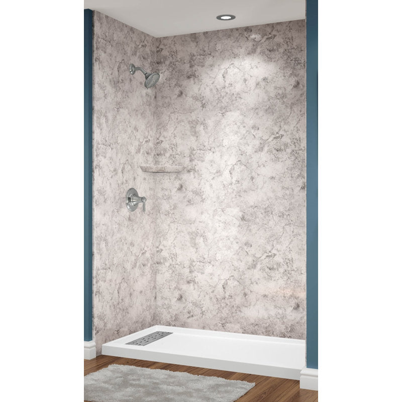 Avora Bath Limestone Acrylic Alcove Shower System 60"W x 30"D x 96"H 6030LTAV6036LSWS
