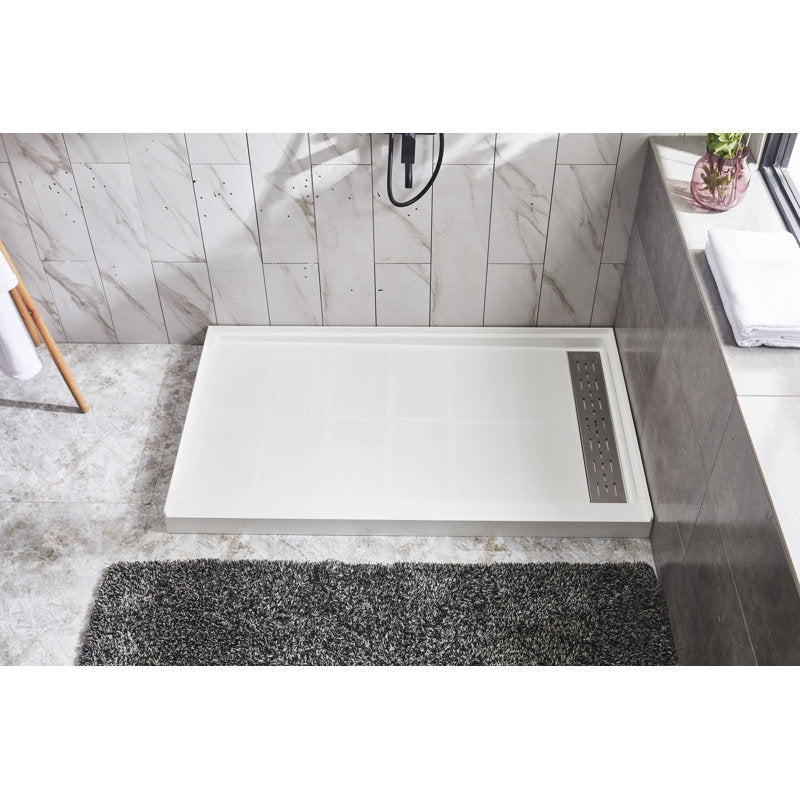 Avora Bath Low Step Right Trench 60'' W 36'' D Shower Base