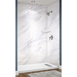 Avora Bath Smooth Calcutta Marble Acrylic Alcove Shower Walls 60 W x 36-in D x 96-in H AV6036CWWS