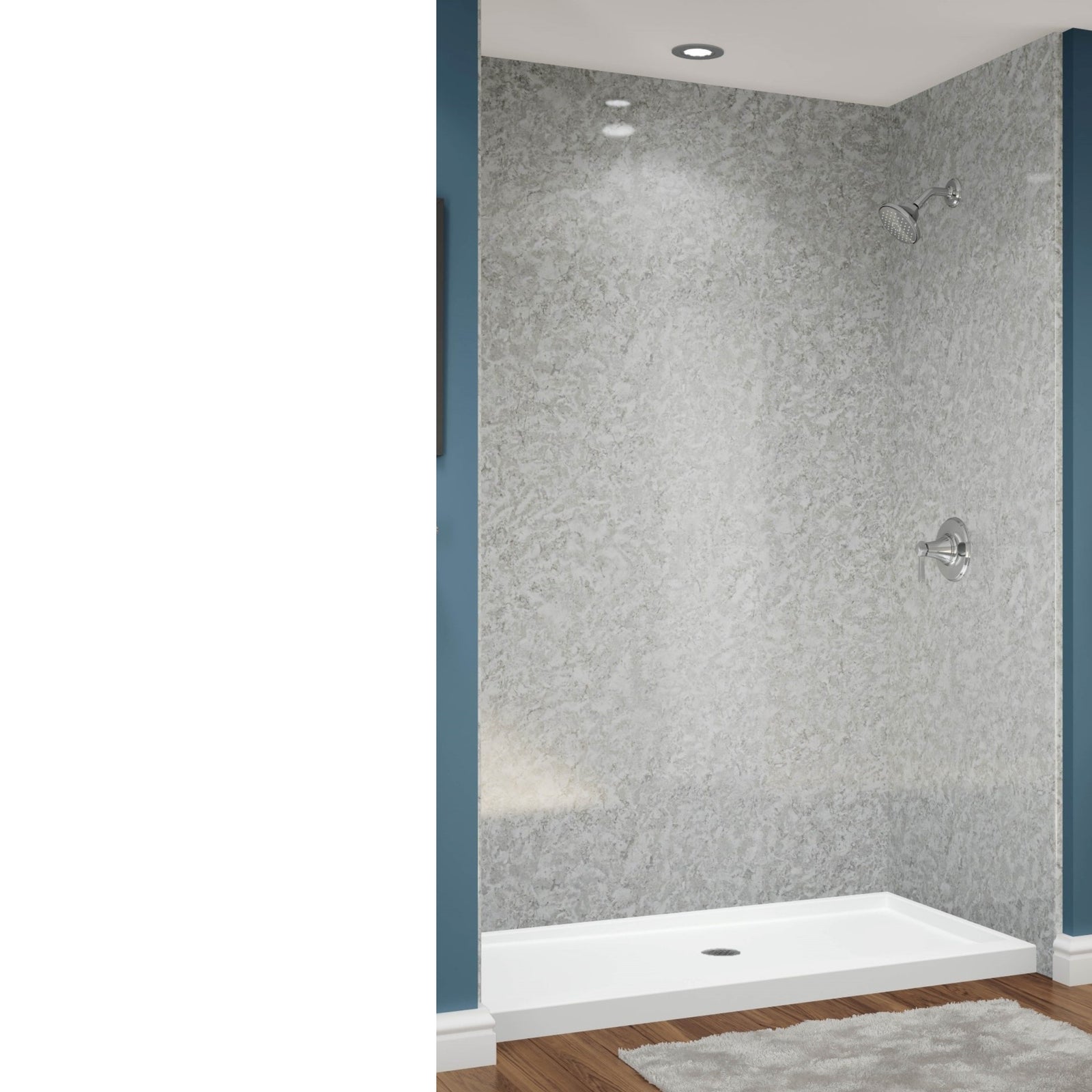 Avora Bath Smooth Silverstone Acrylic Alcove Shower Walls 60 W x 36-in D x 96-in H AV6036SSNWS