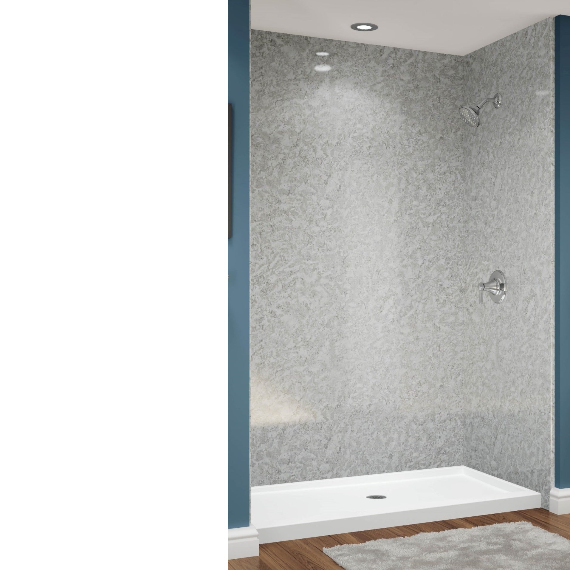 Avora Bath Smooth Silverstone Acrylic Alcove Shower Walls 60 W x 36-in D x 96-in H AV6036SSNWS