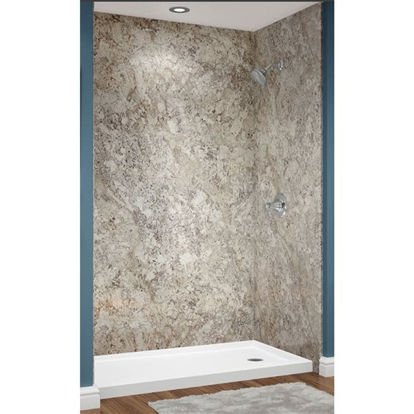 Avora Bath Smooth Tuscan Marble Acrylic Alcove Shower Walls 60 W x 36-in D x 96-in H AV6036TMWS