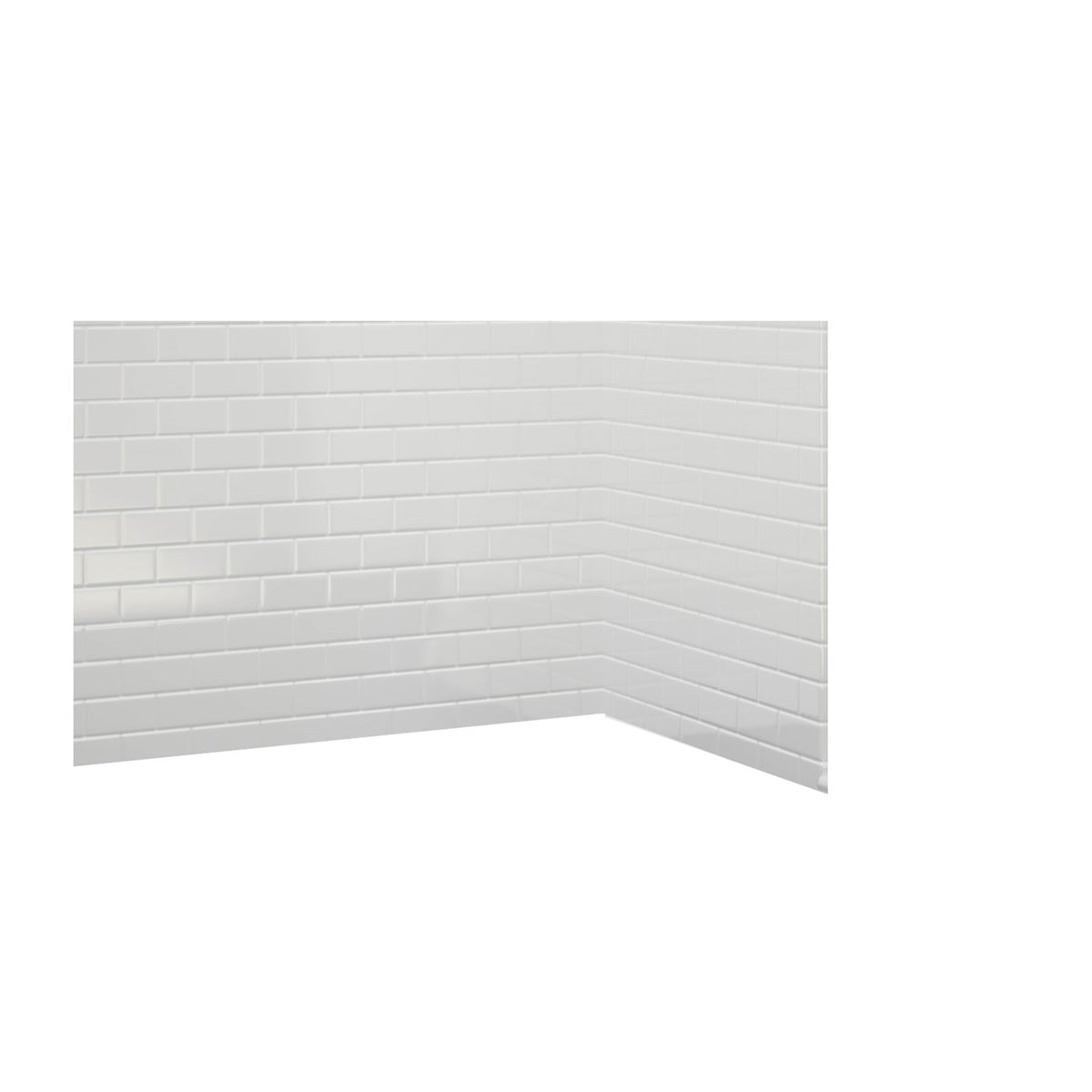 Avora Bath Subway Tile Acrylic Alcove Shower System 60"W x 32"D x 96"H 6032LTAV6036WWSWS