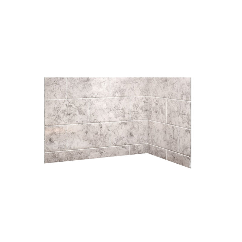 Avora Bath 11x20 Tile LimeStone Acrylic Alcove Shower System 60"W x 36"D x 96"H 6036CAV60361120TSSWS