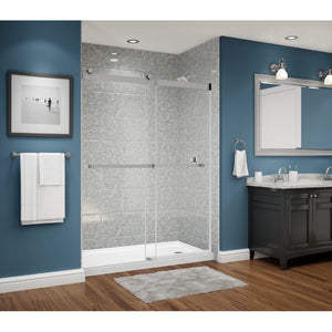 Avora Bath 11x20 Tile SilverStone Acrylic Alcove Shower Walls 60"W x 36"D x 96"H AV60361120TRSWS