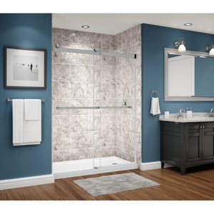 Avora Bath 12x12 Tile Limestone Acrylic Alcove Shower Walls 60"W x 36"D x 96"H AV60361212TBSWS