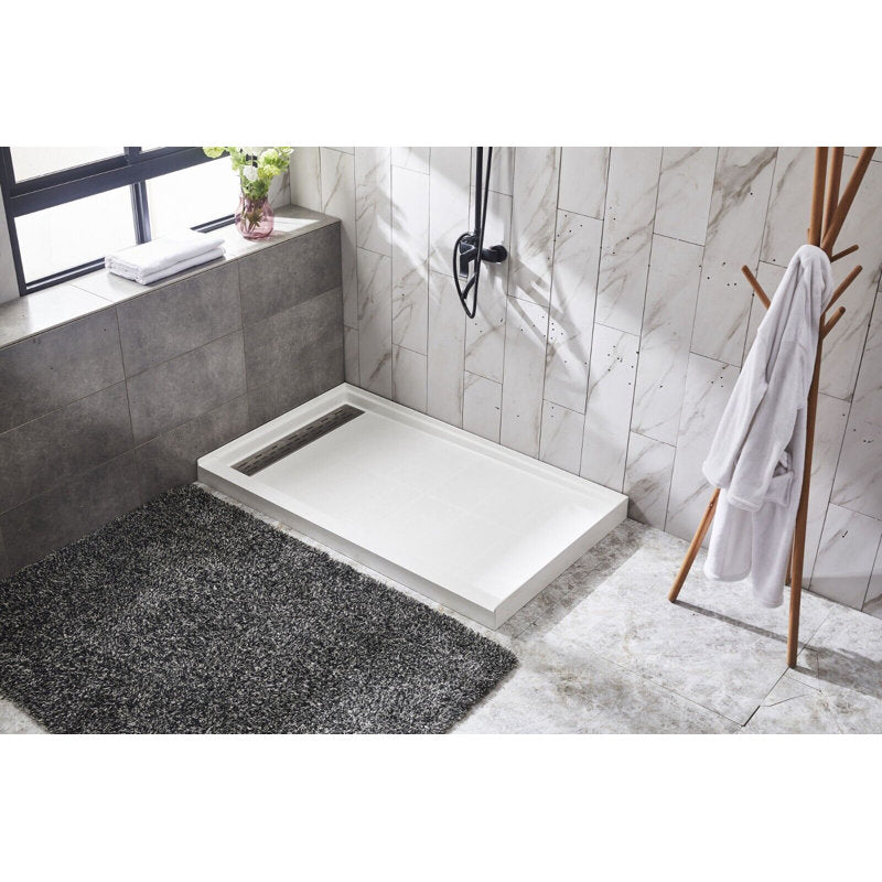 Avora Bath Venatino Marble Acrylic Alcove Shower System 60"W x 32"D x 96"H 6032LTAV6036VMWS