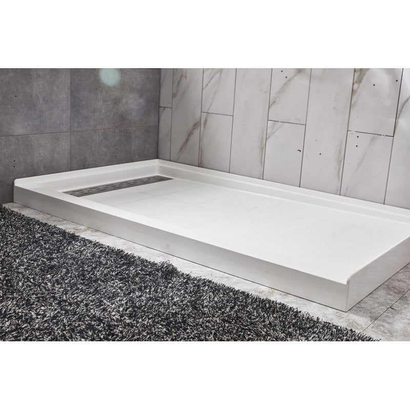 Avora Bath Venatino Marble Acrylic Alcove Shower System 60"W x 32"D x 96"H 6032LTAV6036VMWS