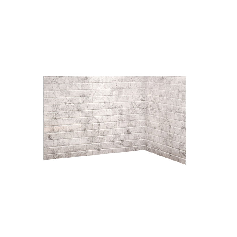 Avora Bath 60"W x 34"D x 96"H Subway Tile LimeStone Acrylic Alcove Shower System 6034CAV6036LSSWS