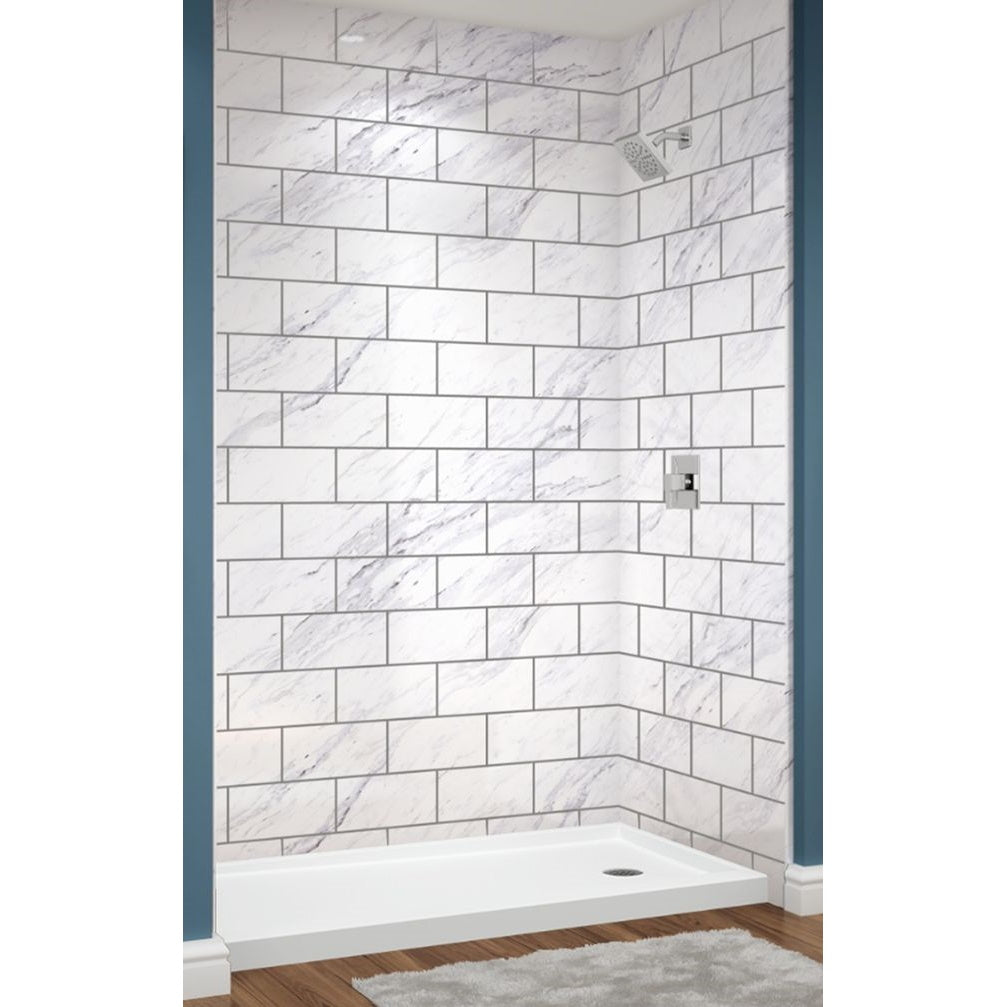 Avora Bath Calcutta Walls with 3 x 6 Subway 60" x 36" x 96" AV6036CWWS3x6