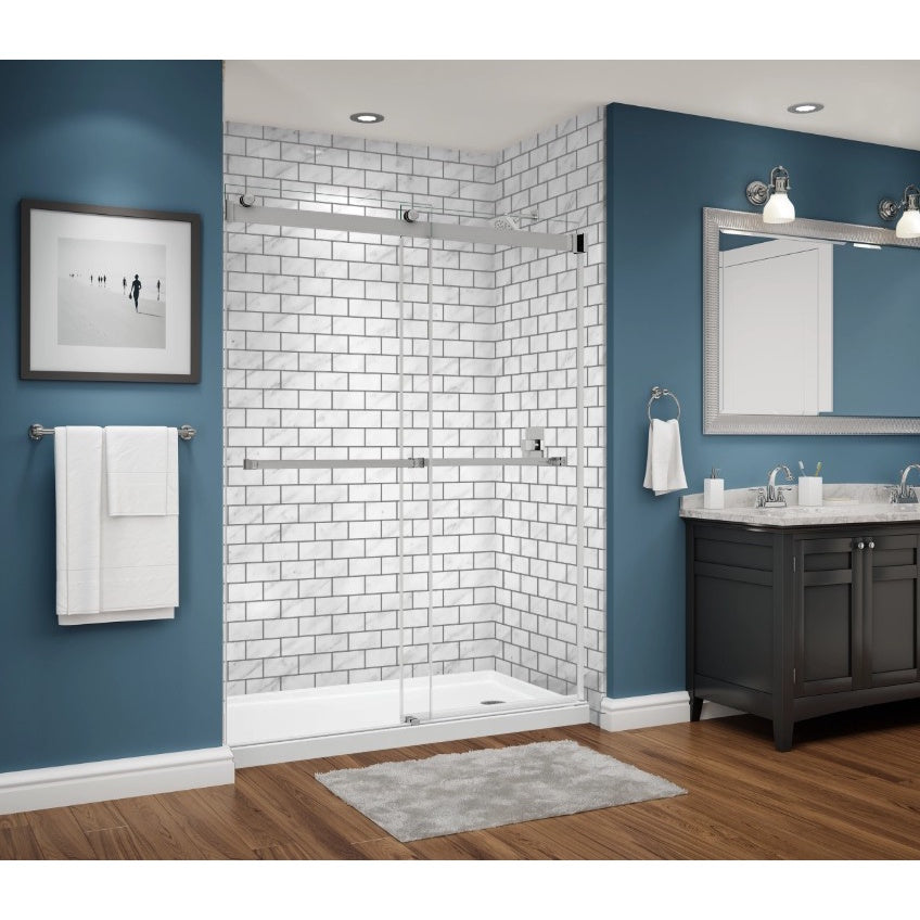 Avora Bath Carrara Walls with Subway 60" x 36" x 96" AV6036CMWSSub