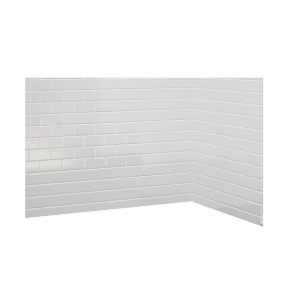 Avora Bath Subway Tile White Acrylic Alcove Shower Walls 60"W x 36"D x 96"H AV6036WWSWS