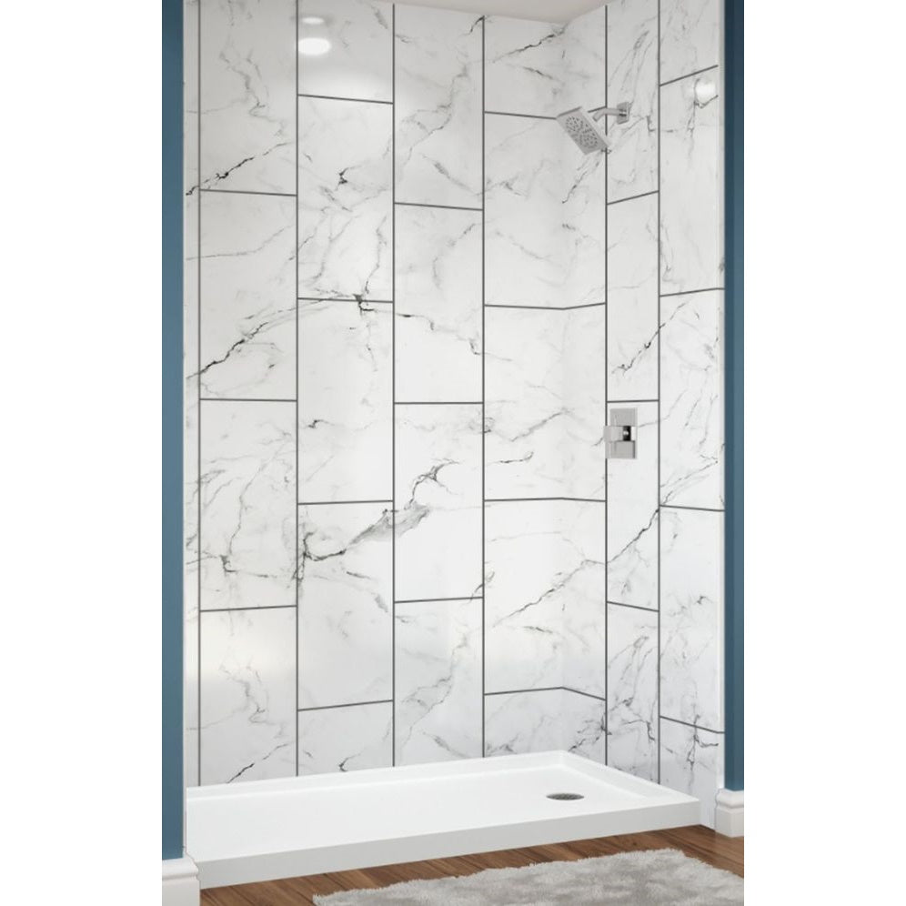 Avora Bath Venatino Walls with 12 x 24 Vertical Tile 60" x 36" x 96" AV6036VMWS12x24