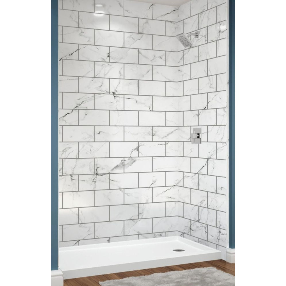 Avora Bath Venatino Walls with 3 x 6 Subway 60" x 36" x 96" AV6036VMWS3x6