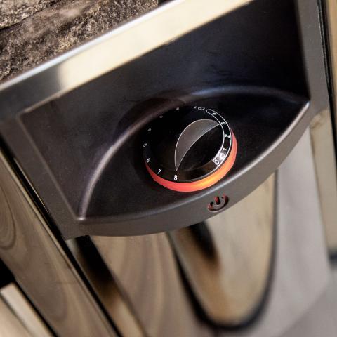 Harvia 8kW Black Stainless Steel The Wall Series Sauna Heater at 240V 1PH - Wall SW80  - HSW8U1B