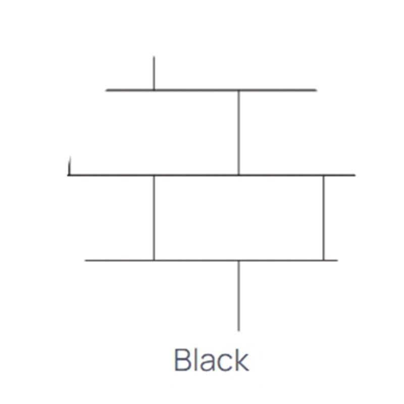 Avora Bath 3x6 White Acrylic Alcove Shower System with Black Grout Lines 60"W x 34"D 6034RTAV603636SBSW
