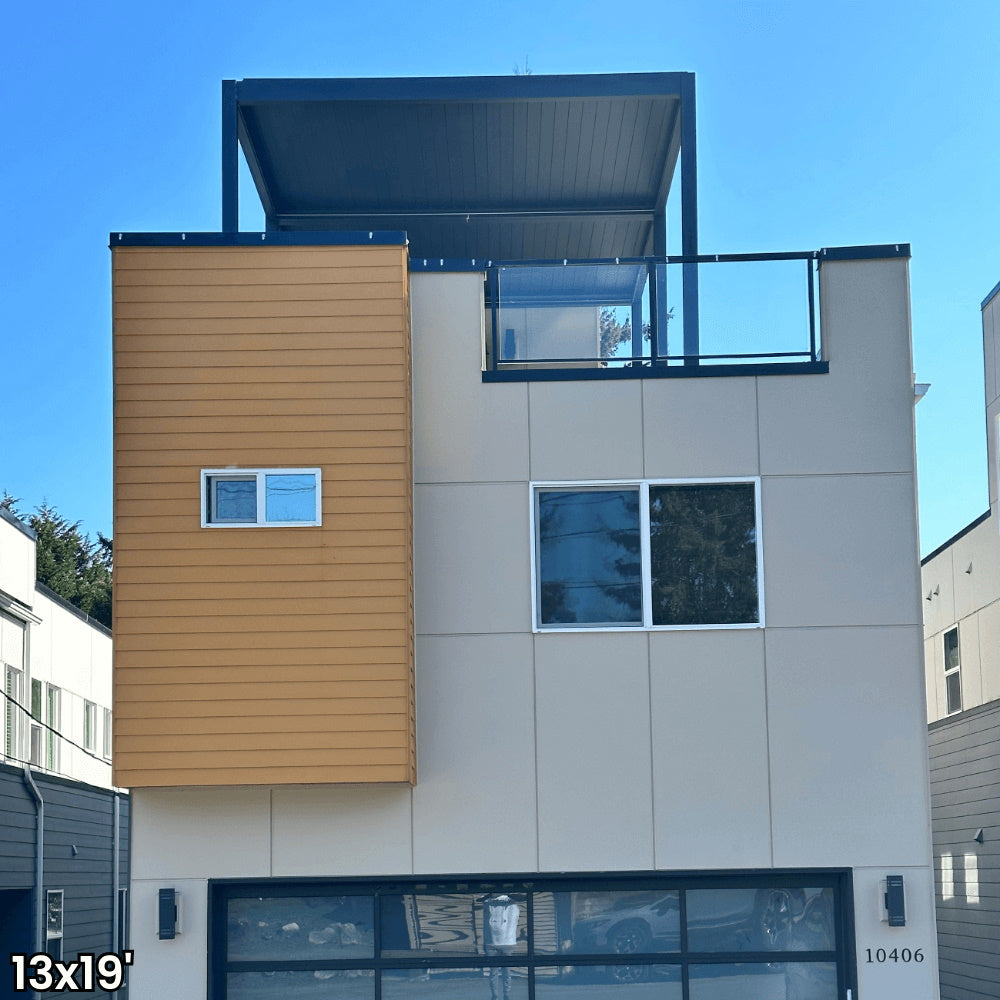 Bon Pergola 13'x19' Motorized Louver with Edge Lighting Villa Pergola VP-6425 (6 Posts) 3 Posts for WM)