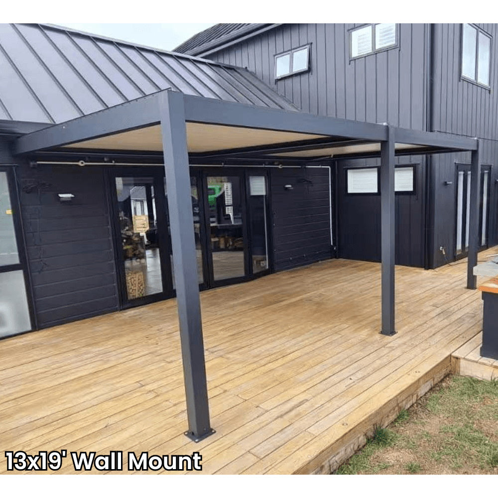 Bon Pergola 13'x19' Motorized Louver with Edge Lighting Villa Pergola VP-6425 (6 Posts) 3 Posts for WM)