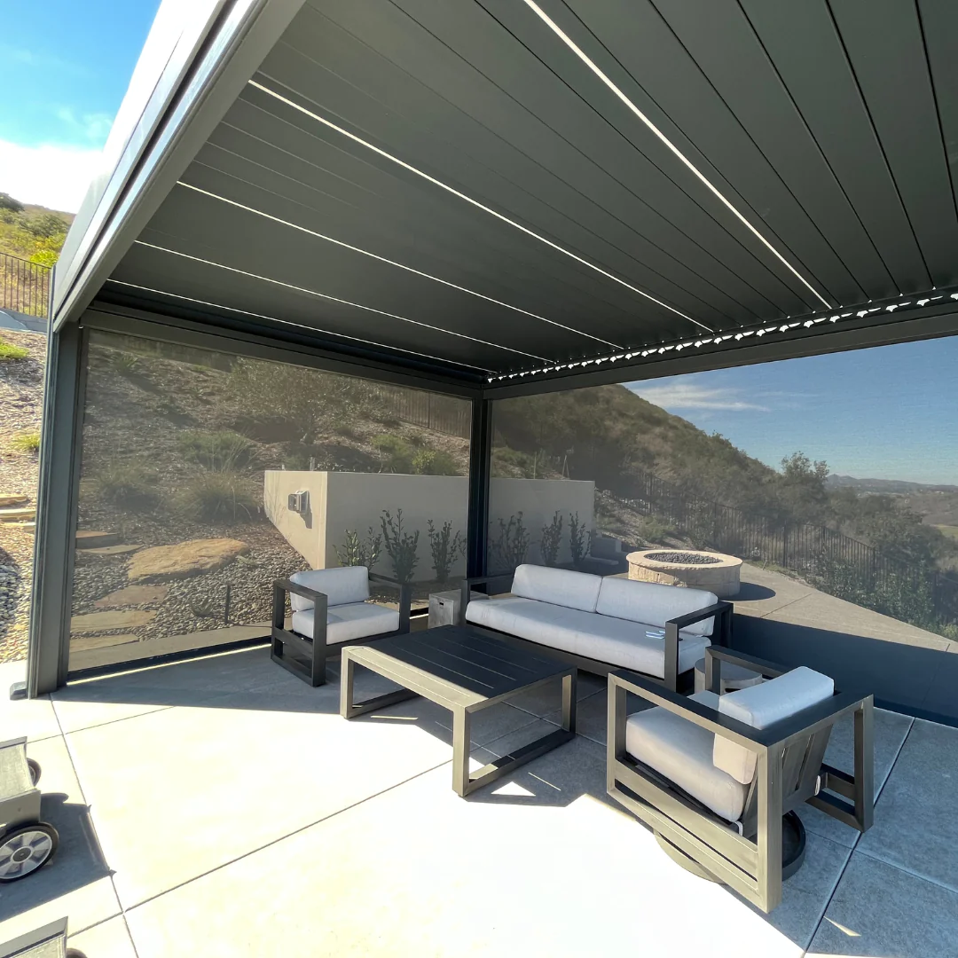 Wind-Resistant Screen - Villa Pergola at BON Pergola