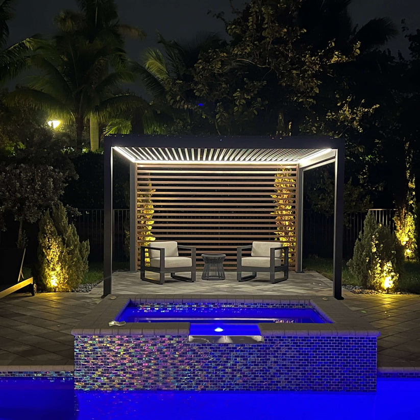 Bon Pergola Premium Slat Aluminum Fencing - Villa Pergola