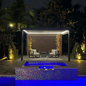 Bon Pergola Premium Slat Aluminum Fencing - Villa Pergola