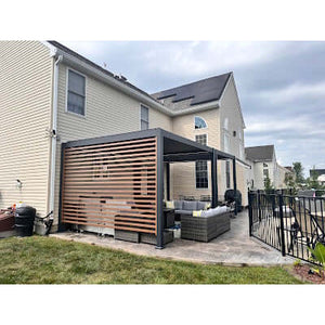 Bon Pergola Premium Slat Aluminum Fencing - Villa Pergola