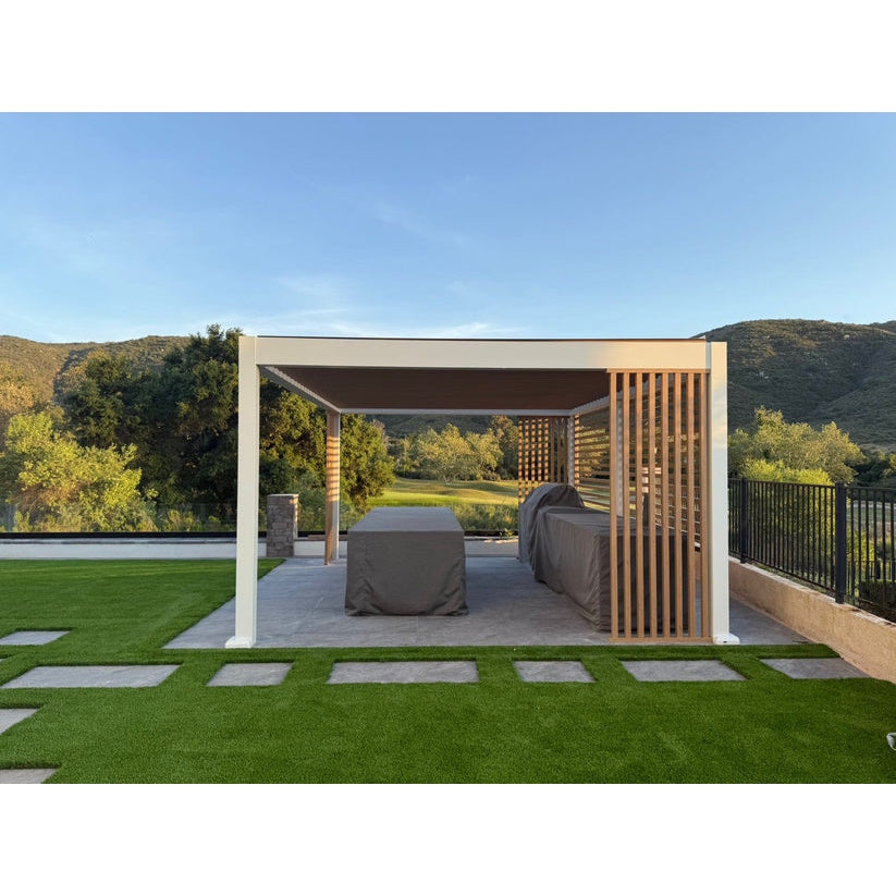 Bon Pergola Premium Slat Aluminum Fencing - Villa Pergola